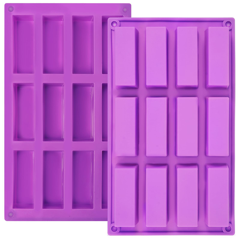 Tray Mold Rectangle - 12-holte rechthoek karamel snoep siliconen mallen,