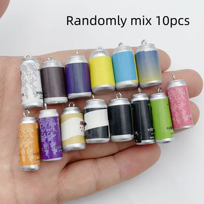 Resin Art Pendant - 10 stuks mini simulatie drankblikjes hars