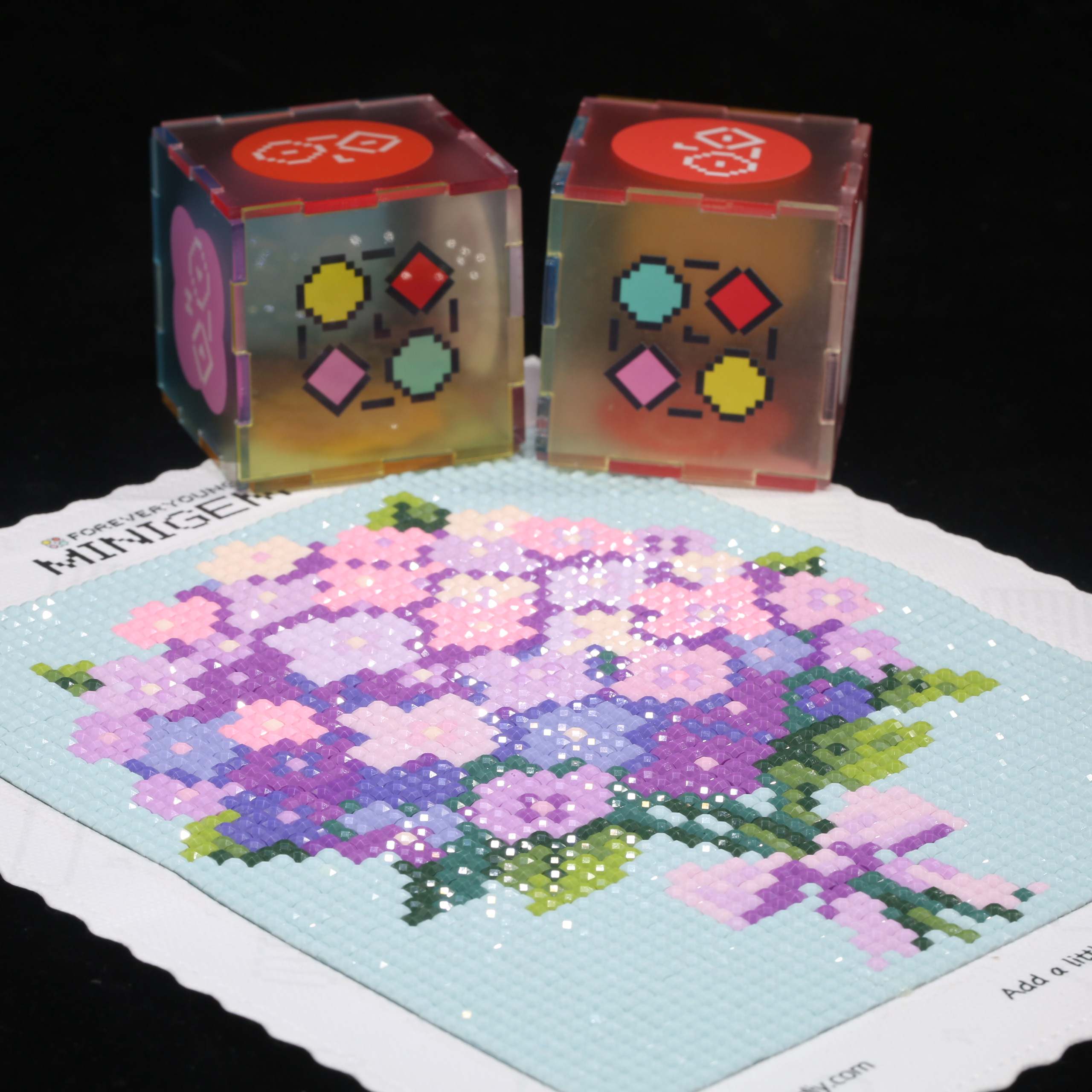 Resin Art Purple - Minigem ® Paarse hortensia 5D diamantschilderset,