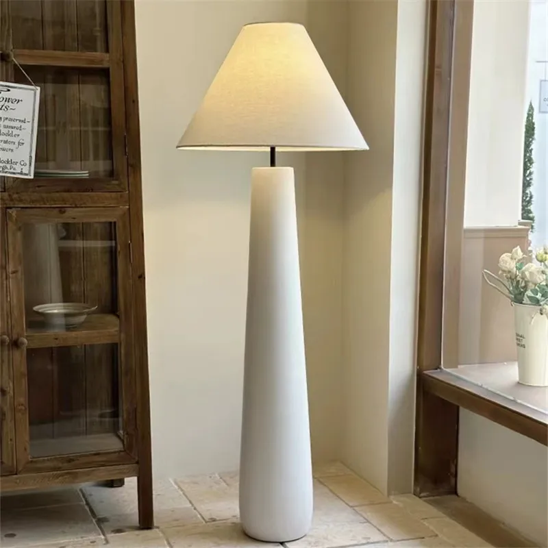 Resin Art Floor Design - Wabi Sabi Witte Champignon Staande Lamp