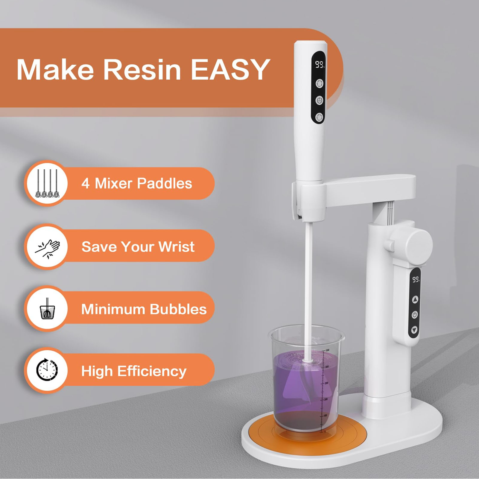 Resin Art Machine - Elektrische harsroerder Elektrische harsmixer met standaard