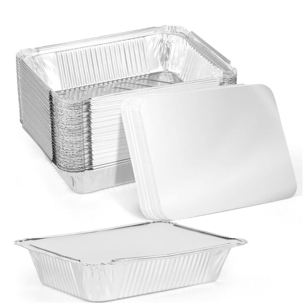 Tray Mold Rectangle - 10PCS Nieuw Met Deksels Aluminiumfolie Trays