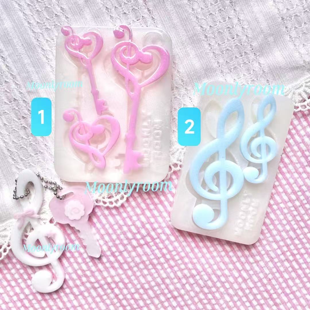 Resin Art Guide - Muzieknoot accessoires hars gietvorm siliconen mal