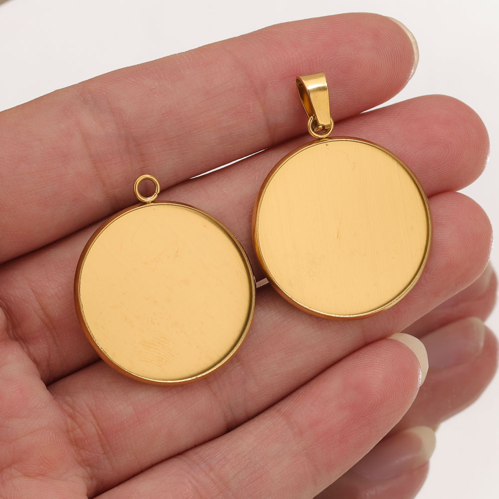 Resin Art Pendant - 10st roestvrij staal gouden hangers hars