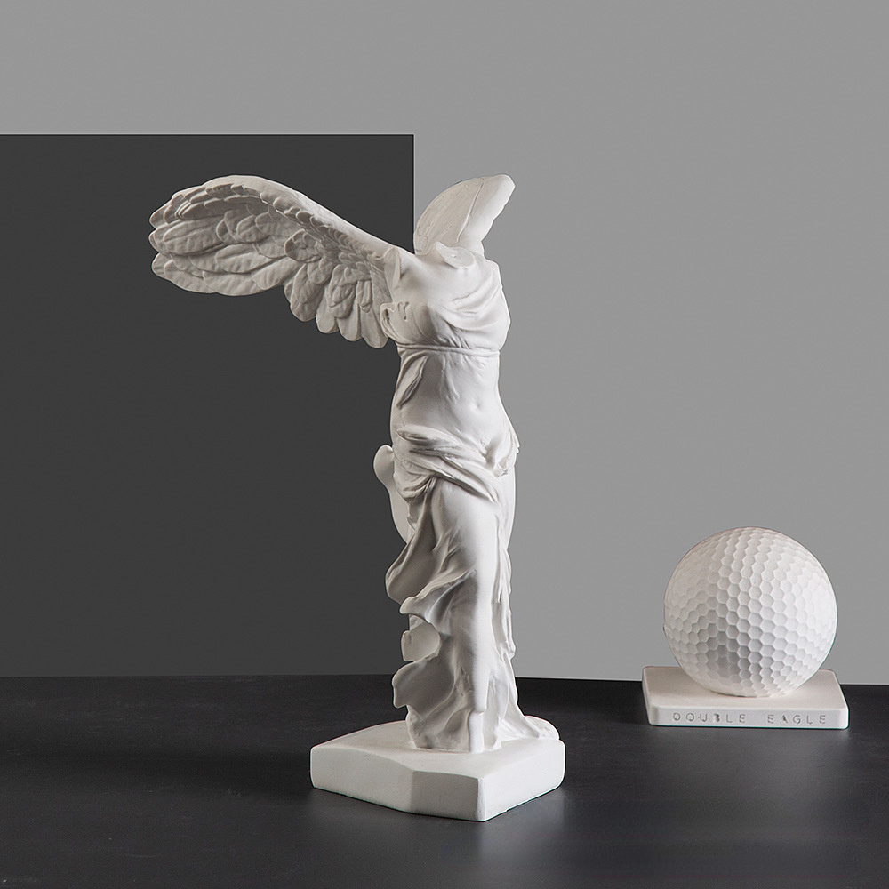 Resin Artist - Griekse overwinning godin standbeeld met engelenvleugels