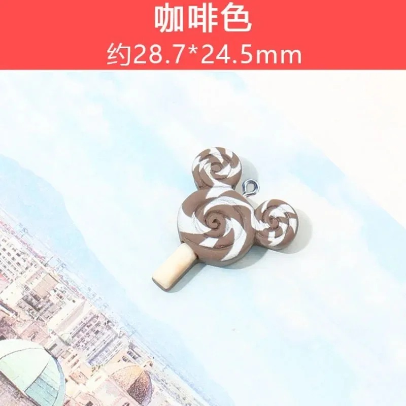 Resin Art Pendant - 10 stuks Kawaii muis lolly hars