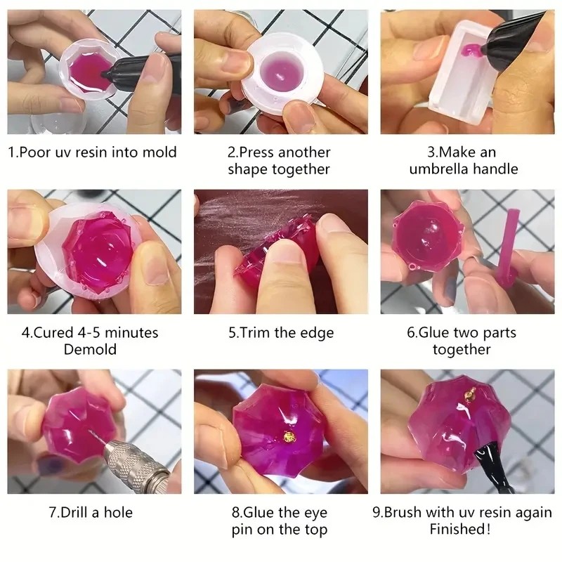 4 stuks DIY Kristalhars Schatt - Resin Art Guide recensie en prijs