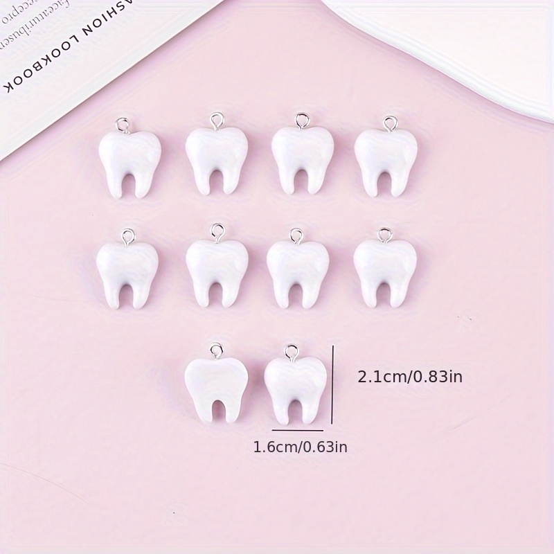 10 stuks leuke tandhars bedels - Resin Art Pendant recensie en prijs