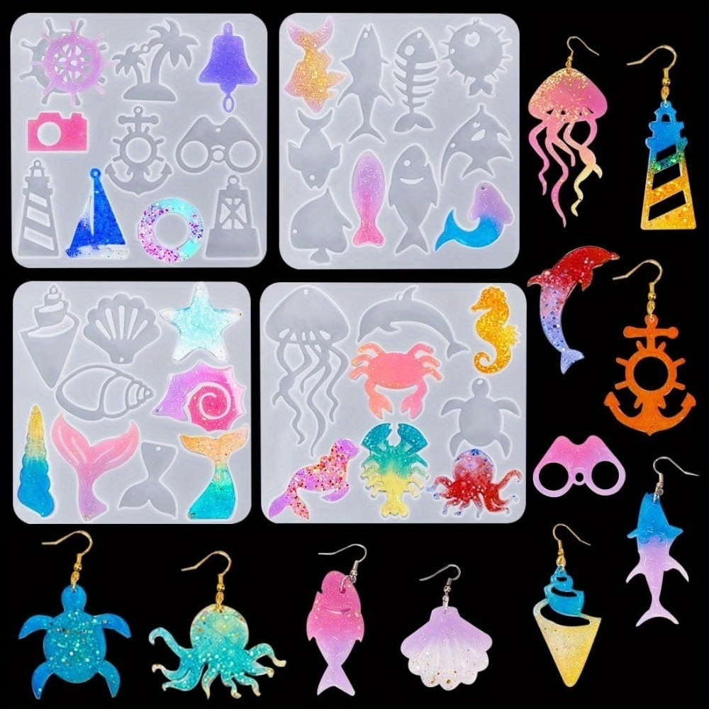 De oorbel- en hangermalenset m - Silicone Mold Ocean recensie en prijs