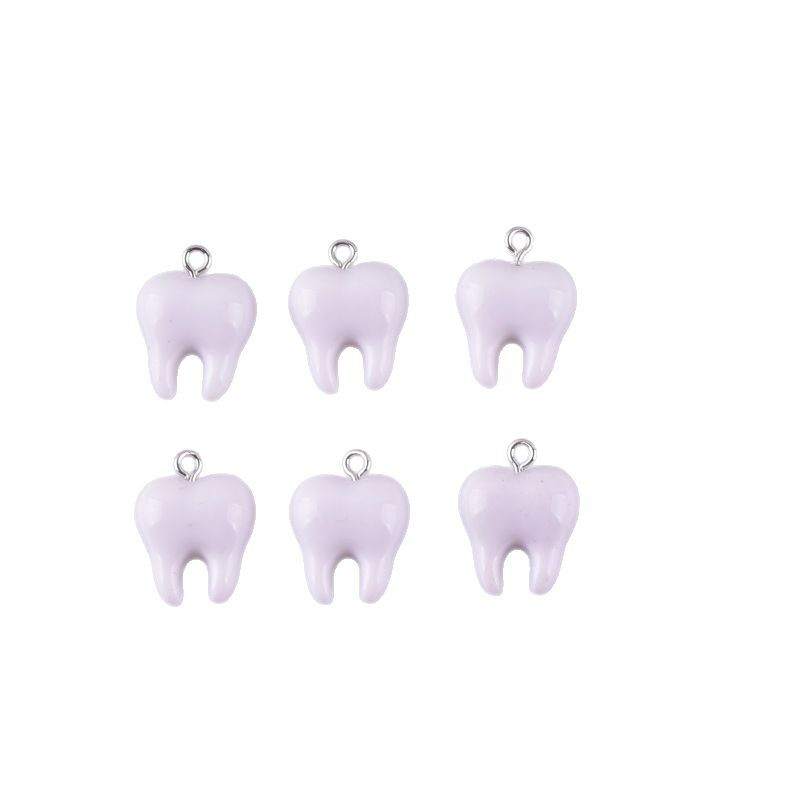 10 stuks schattige witte tande - Resin Art Pendant recensie en prijs