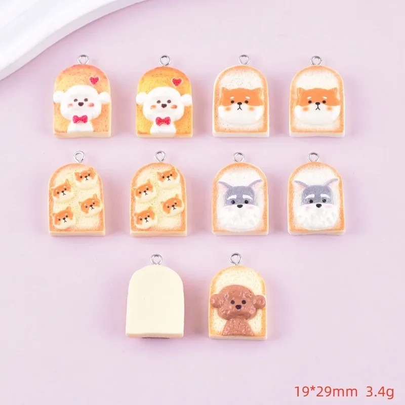10 stuks schattige toast hond  - Resin Art Pendant recensie en prijs