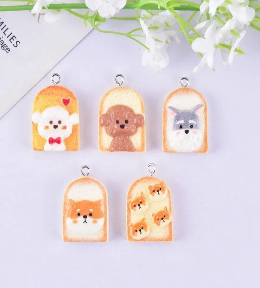 10 stuks schattige toast hond  - Resin Art Pendant recensie en prijs