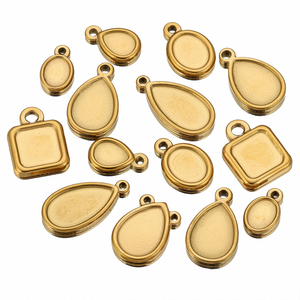 5 stuks roestvrijstalen vierka - Resin Art Pendant recensie en prijs