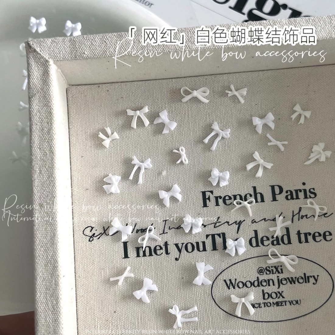 YYM 50 stuks witte strik nagel - Resin Art Instagram recensie en prijs