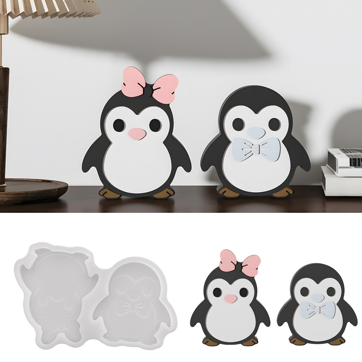 DIY Pinguïnpaar Figuurharsmal  - Resin Art Guide recensie en prijs