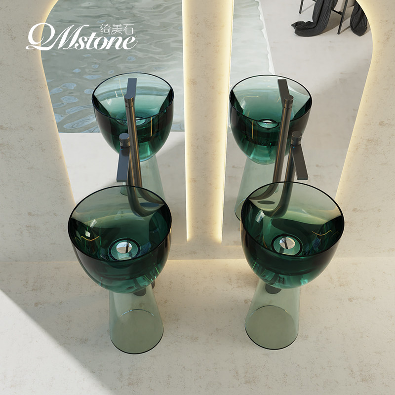 Vloerstaande waskom van gekleu - Resin Art Floor Design recensie en prijs