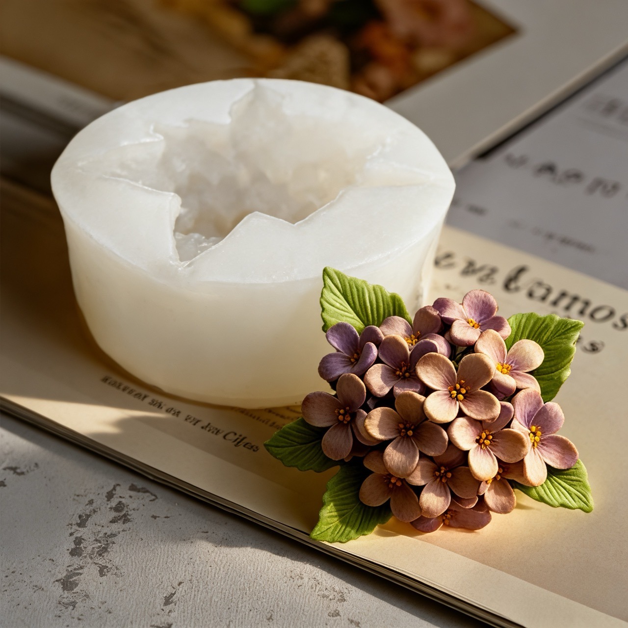 2-delige 3D Rose Lilac Flower  - Resin Art Design recensie en prijs
