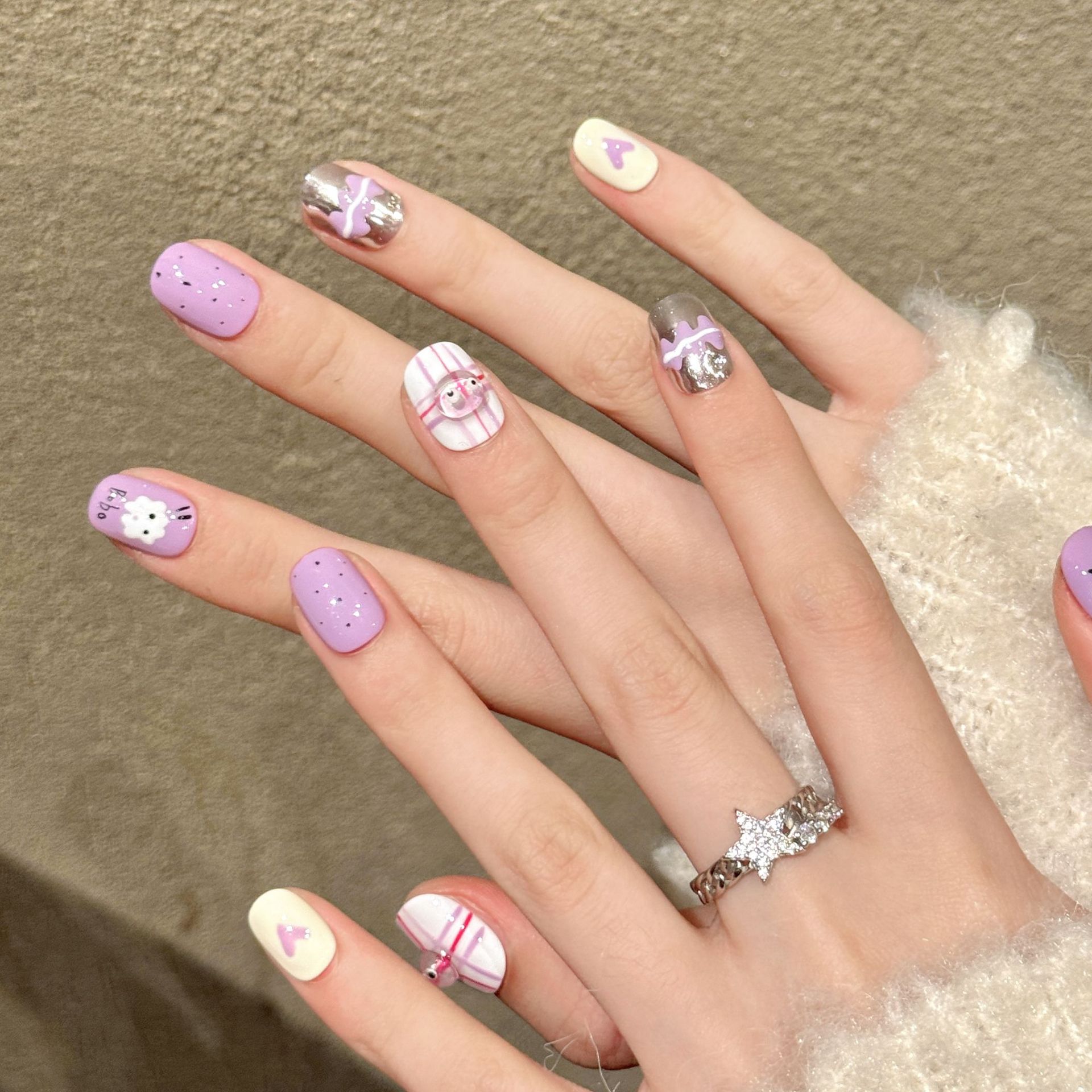 10 stuks handgemaakte geperste - Resin Art Purple recensie en prijs