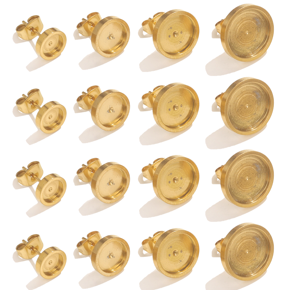 10st roestvrij staal gouden oo - Resin Art Jewellery recensie en prijs